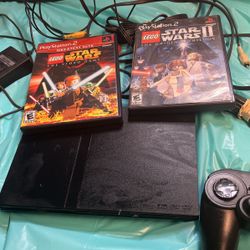 Ps2 Slim 75001 W One Control And 2 Games