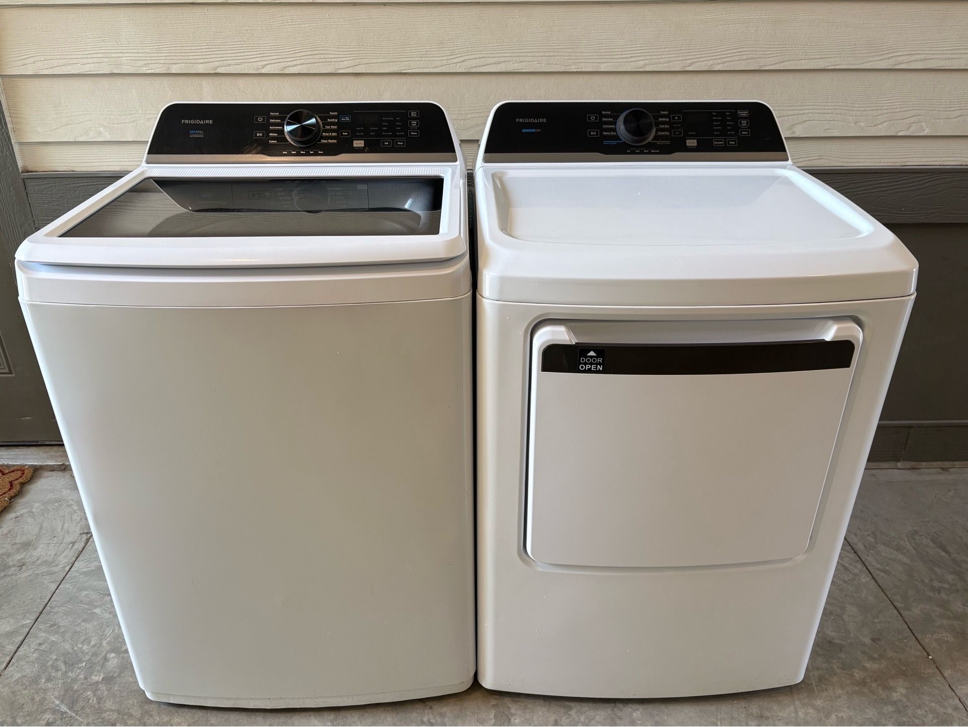 HIGH EFFICIENCY FRIGIDAIRE GLASSTOP WASHER AND DRYER SET 450$ FREE DELIVERY SAME DAY !!!