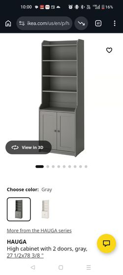 2 Ikea Hauga bookshelves - OBO
