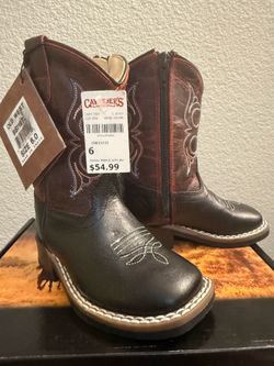 Old West Toddler Broad Square Toe Western Boots