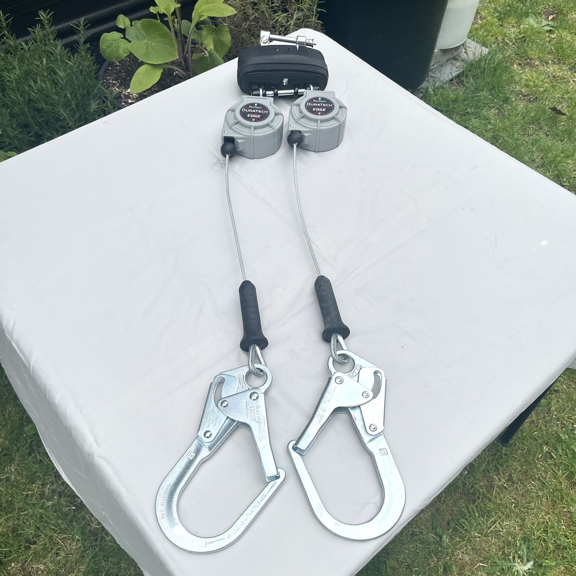 Falltech DuraTech Personal Leading Edge SRL-LETwin-Leg 9' w/Rebar Hooks