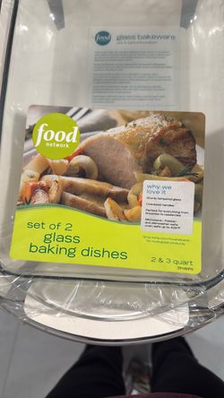 Food Network Set of 2 Glass Baking Dishes