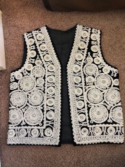 Afghan vest and hat