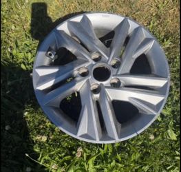 16-inch alloy wheel rim designed as a factory OEM replacement for 2019-2020 Hyundai Elantra vehicles