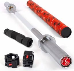 SPARTAA 7 Feet Olympic Barbell Includes 2 Barbell Collars  SPARTAR