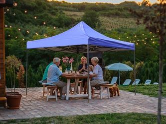 Pop-up Canopy Tent, Canopy Tent with Adjustable Height, Pop-up Tent 10x10, Windproof & Waterproof, Outdoor Canopy with Backpack Bag, 10x10 Tent for Pa