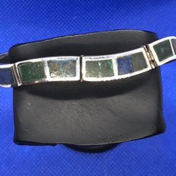 50. VINTAGE 925 Wavy Turquoise Bracelet