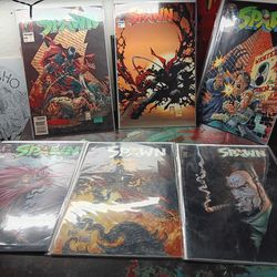 SPAWN 6 IMAGE COMICS LOT 35 signed By STEVE OLIFF TODD MCFARLANE