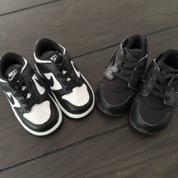 Two Pairs Of Toddler Shoes Nike