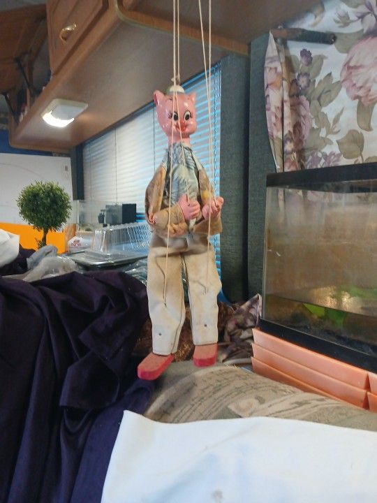 Antique Original Porky Pig Marionette