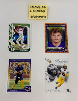 4x  J.J. McCarthy 🏈 2024 Rookie Card lot