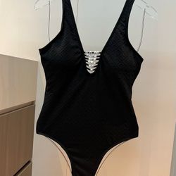 Chanel Pearl V-neck Bikini