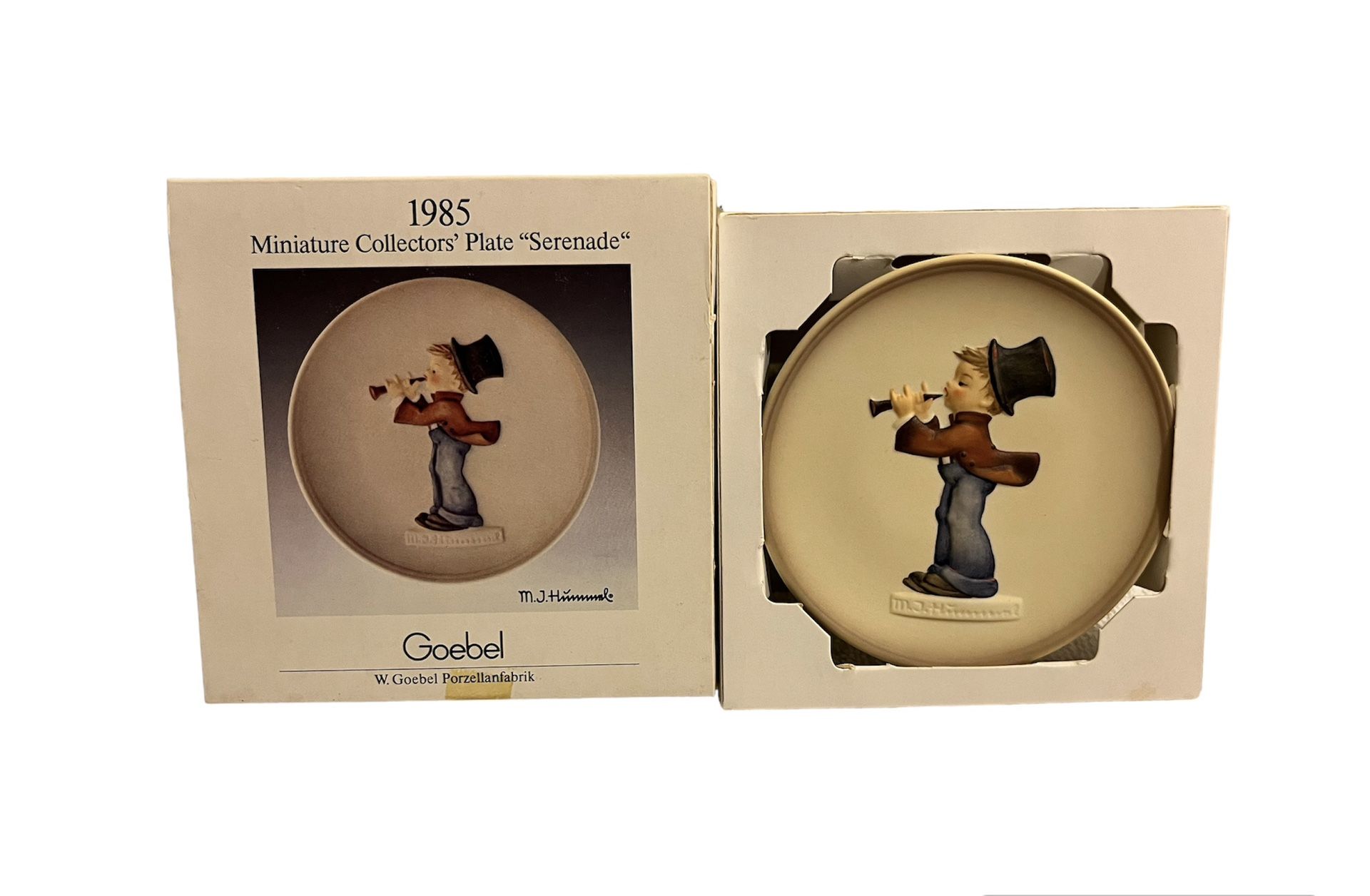 1985 MJ Hummel Goebel "Little Music Makers, Serenade" Miniature Plate