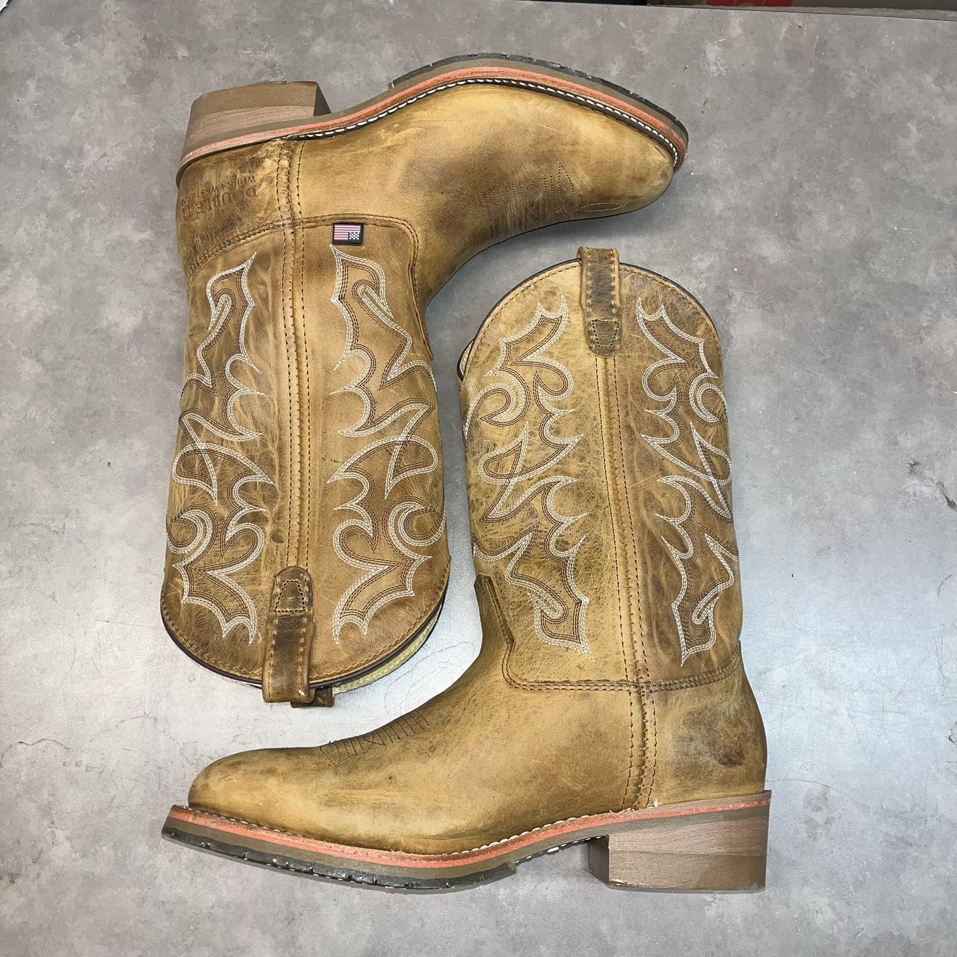 Mens Cowboy Boots, Double-H  11.5D 