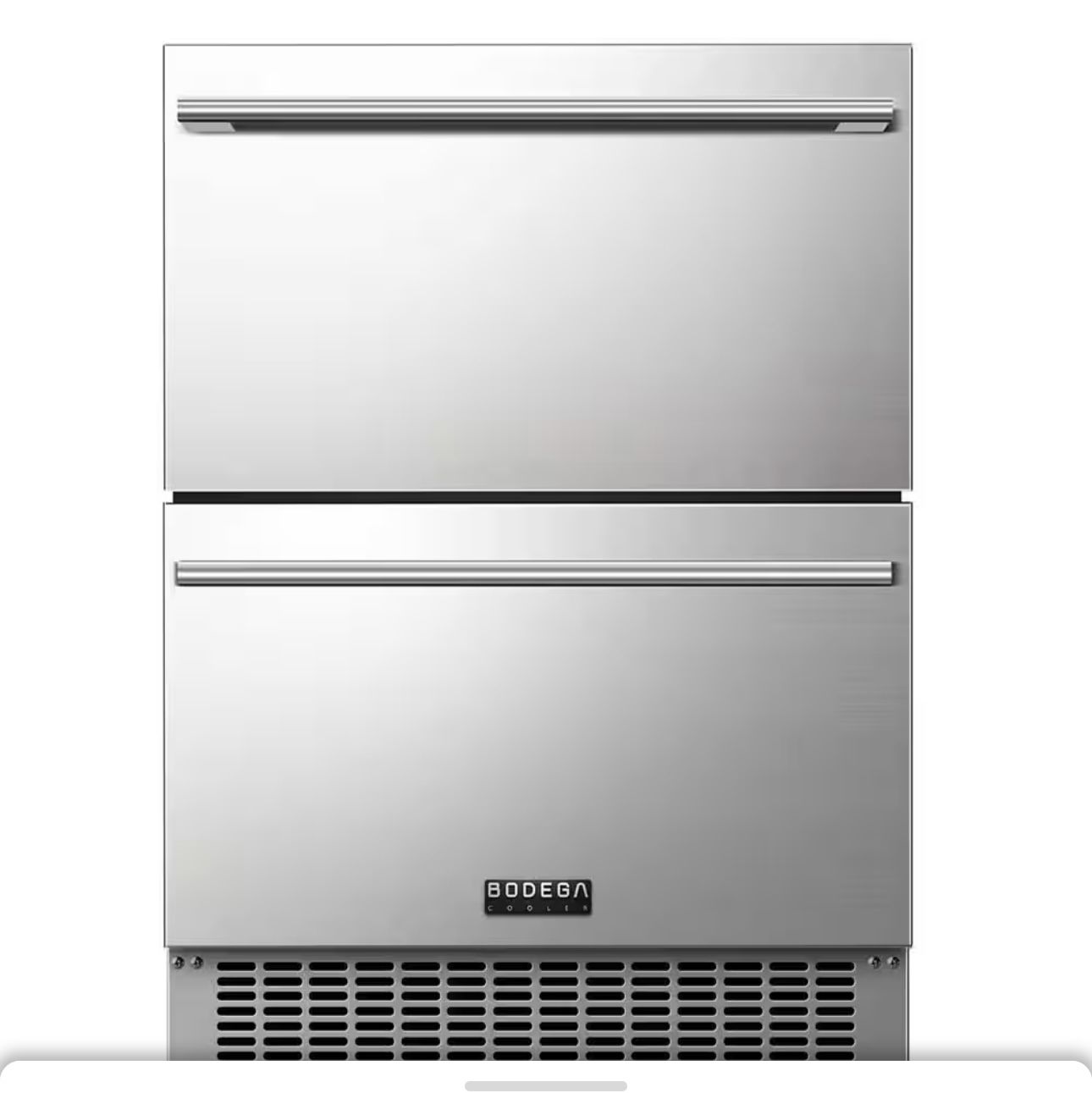 BODEGA 24 in. Single Zone 149 Cans Beverage & Wine Cooler with Double Drawer in Stainless Steel for Outdoor & Indoor Use