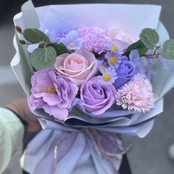 Preserved Flowers for Delivery,Mothers Day Flowers Gifts for Mom,Birthday Gifts for Women,Real Rose Bouquets,Purple Rose Flowers for Mom,Mom Gifts for