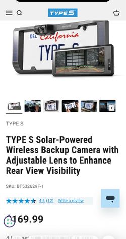 Powered wireless backup camera