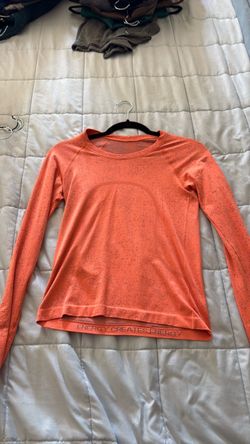 Lululemon Orange Long Sleeve Athletic Top