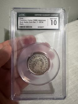 Onix Pokémon Coins 1998 Meiji Battle Coin Ser. 1 CGC 10