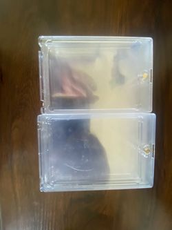 Clear Hard Plastic Trading Card Holders – Set of 20