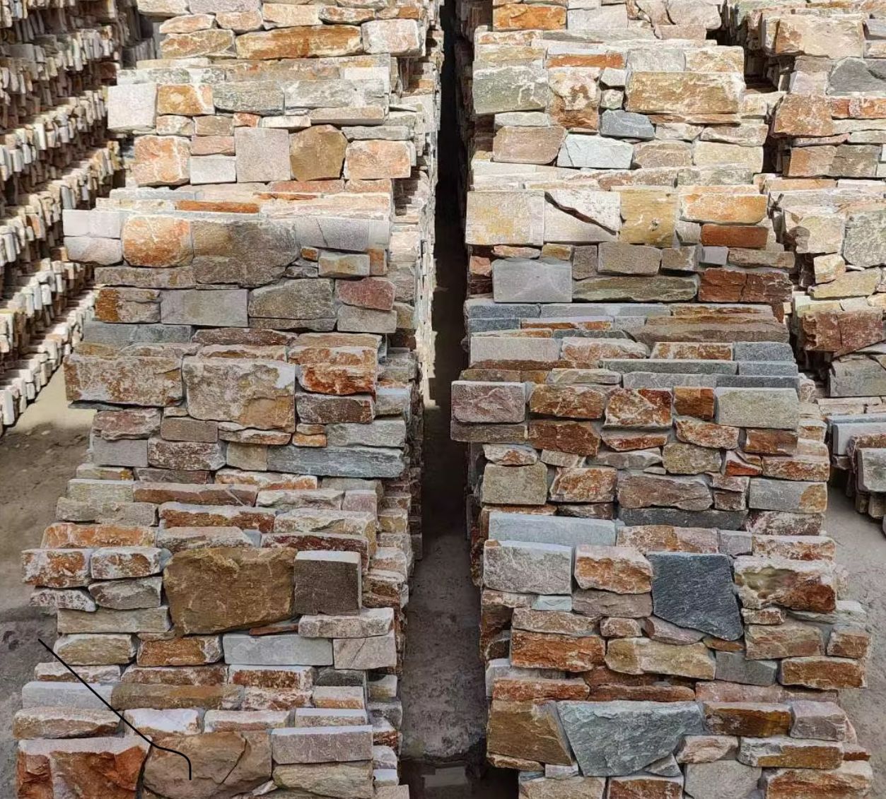 Exterior Stone Veneer Slate Stone Wall Cladding Panel left over from a pool project.