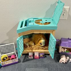 Little Live Pets Bunnies & Guinea Pig + My Life Hamster Playset Bundle