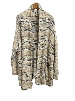 Anthropologie MOTH Cardigan Womens S Petite Cream Oversized Pockets