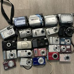For Parts/Repair Digital Camera Camcorder Film Camera Junk Lot