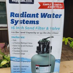 Radiant Sand Filter W/Valve (contact info removed) New Unopened 