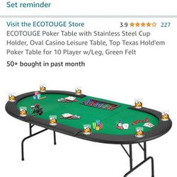 Poker Table And Poker Chips