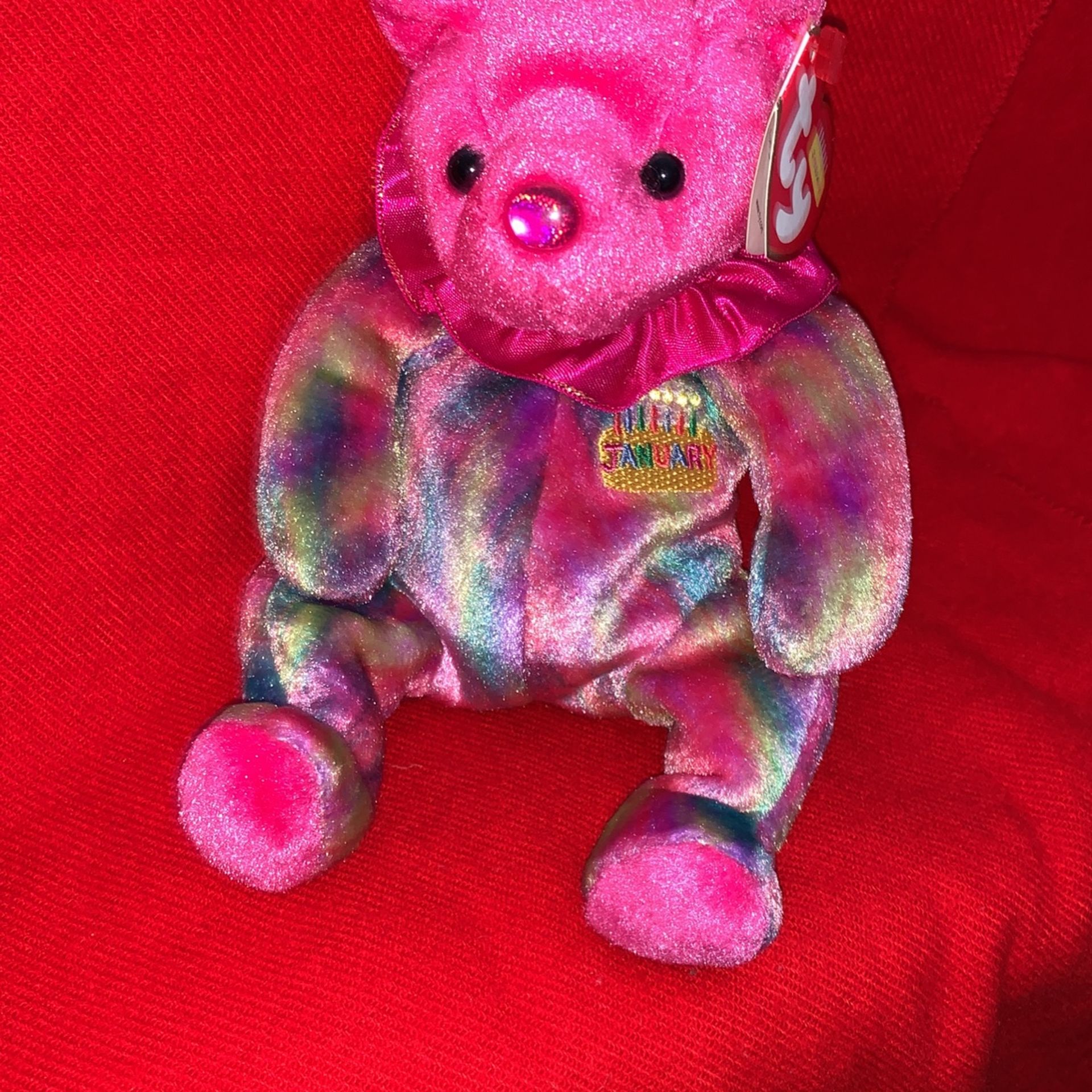 Ty JANUARY Birthday beanie Baby, With Tag/Tash Collection