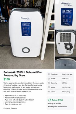 Dehumidifier powerd by gree
