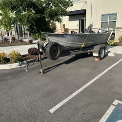 14” Aluminum Boat And Trailer 