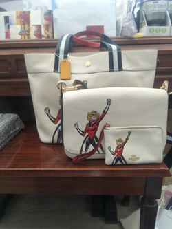 Coach Jes Ms Marvel Tote Messenger Purse Bag Set