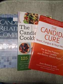 Candida  gut health, diet and nutrition books lot