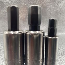 Bundle Lot Of 3 Vintage Craftsman Hex Bit Socket 3/8” & 1/4” Drive 42(contact info removed)4 