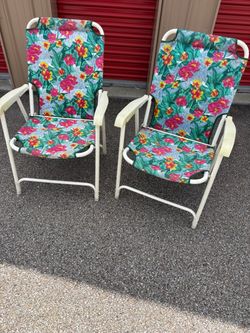 Two Folding Lawn Chairs