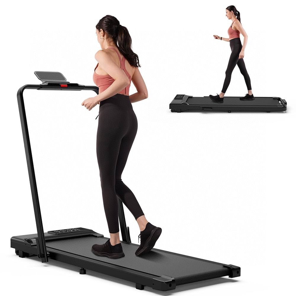 3 in 1 Walking Pad Treadmill, 300 Weight Capacity Foldable Treadmill, 3.0HP Low Noise Under Desk Treadmills for Home Office with Remote & A