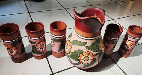 Mexican pottery set