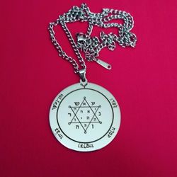 KING  SOLOMON'S  SEALS 6 Pentacles Of Jupiter Stainless Steel Amulet Pedants