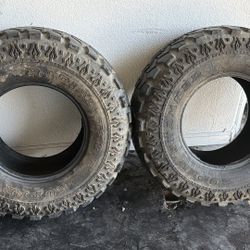 Two very old 33 Inch TSL Super Swamper Tires For 16 Inch wheels. Good for Offfoad Or Spares 