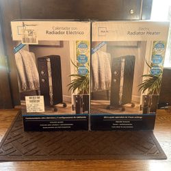 Set Of Two Mainstays Electric Radiator Space Heater (s)