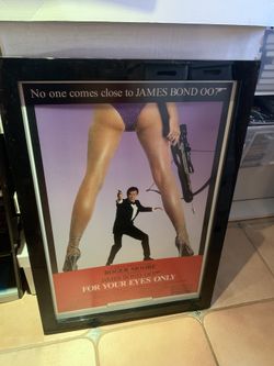 For Your Eyes Only 1981 Original Poster Custom Framed