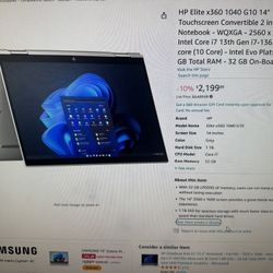 NEW HP ELITE X360 NEVER OPENED 