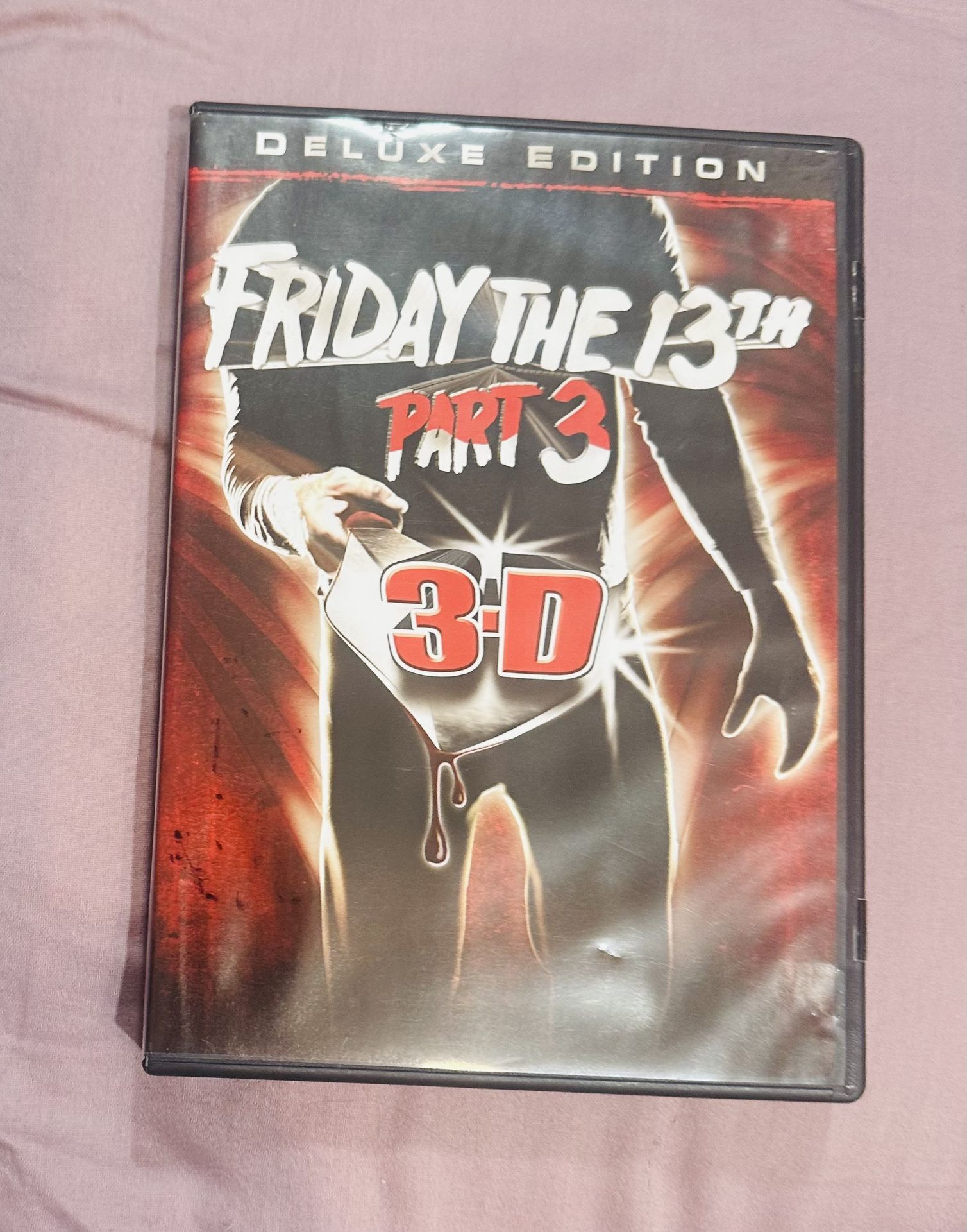Friday the 13th Part 3- 3-D Deluxe Edition DVD 2 Pairs of 3-D Glasses Rated R Horror Widescreen #collectible #cultclassic #jasonvorhees #fridaythe13th