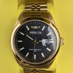 Original 43mm Invicta 38413 Gold Watch New with Box and Papers Never Used Men's