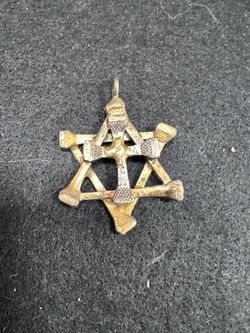 Ethiopian star of David Cross pendant- approximately 1.5 x 1.5 inches