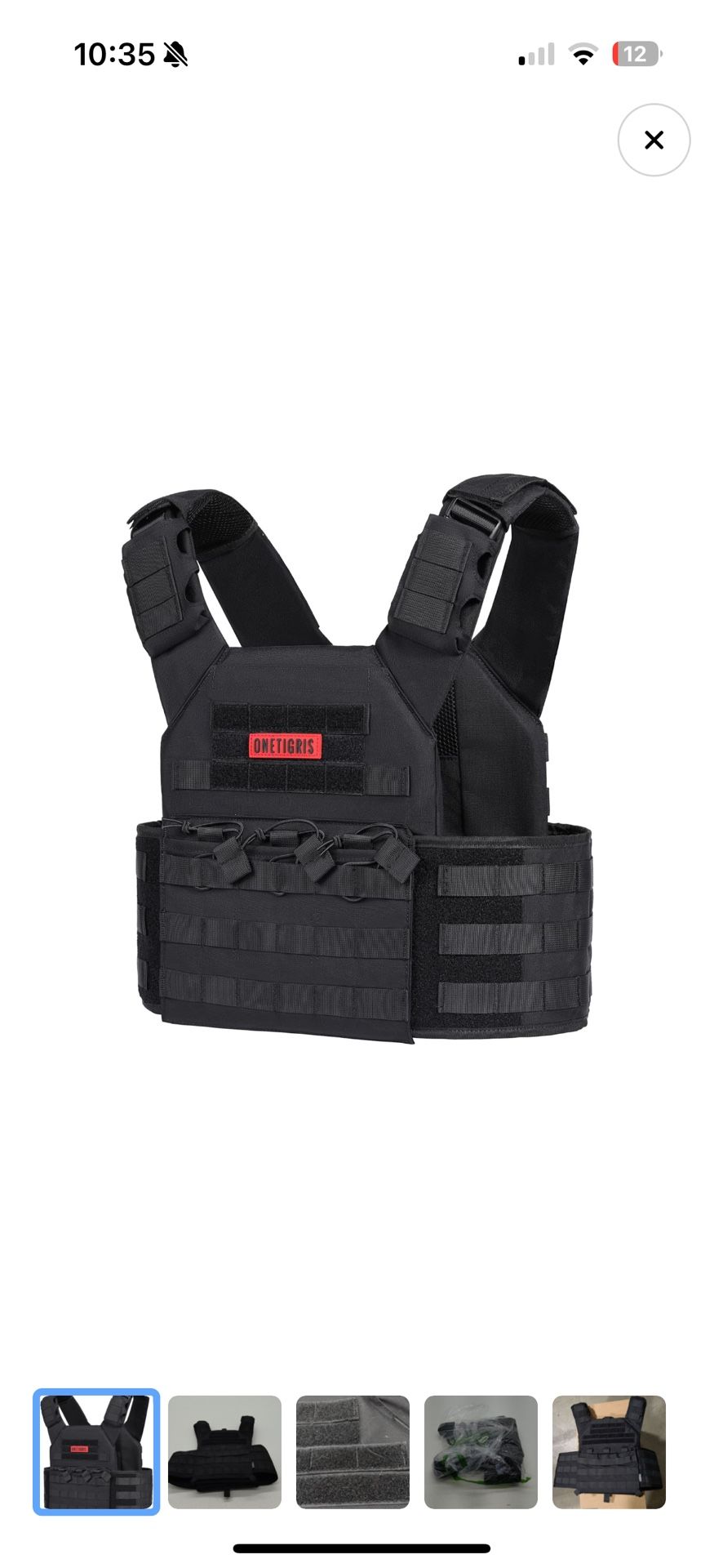 OneTigris DOOM Tactical Vest, Adjustable Airsoft Vest MOLLE Vest for Men