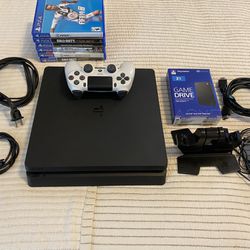 PS4 Slim + 2TB Game Drive + Turtle Beach