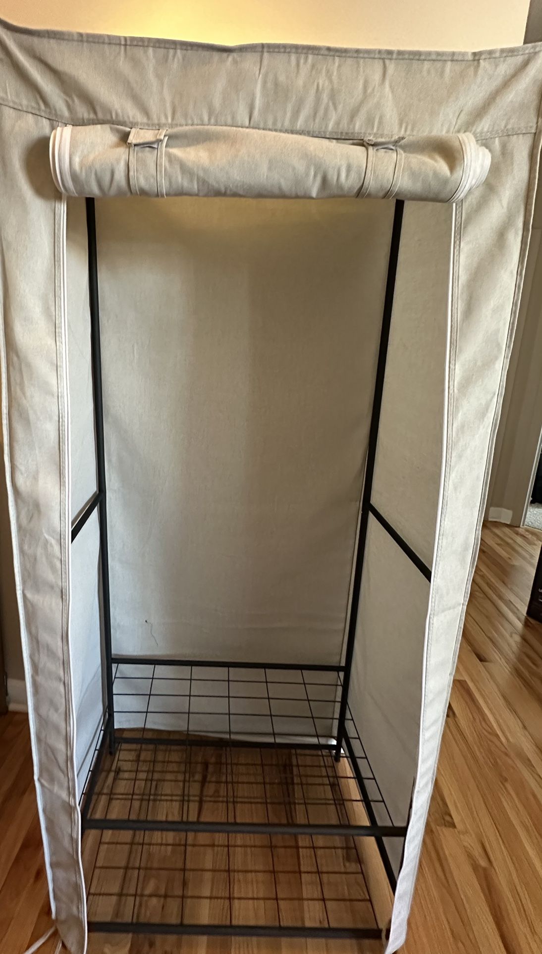 Grey Fabric Wardrobe Closet Organizer